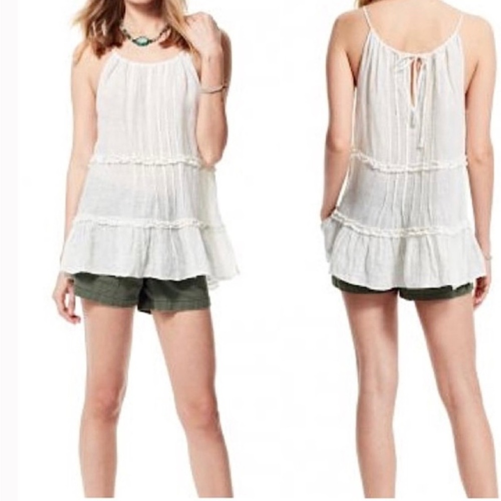 Calypso St Barth white linen top